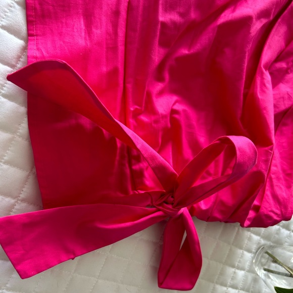 Hot pink one shoulder top - Picture 8 of 9